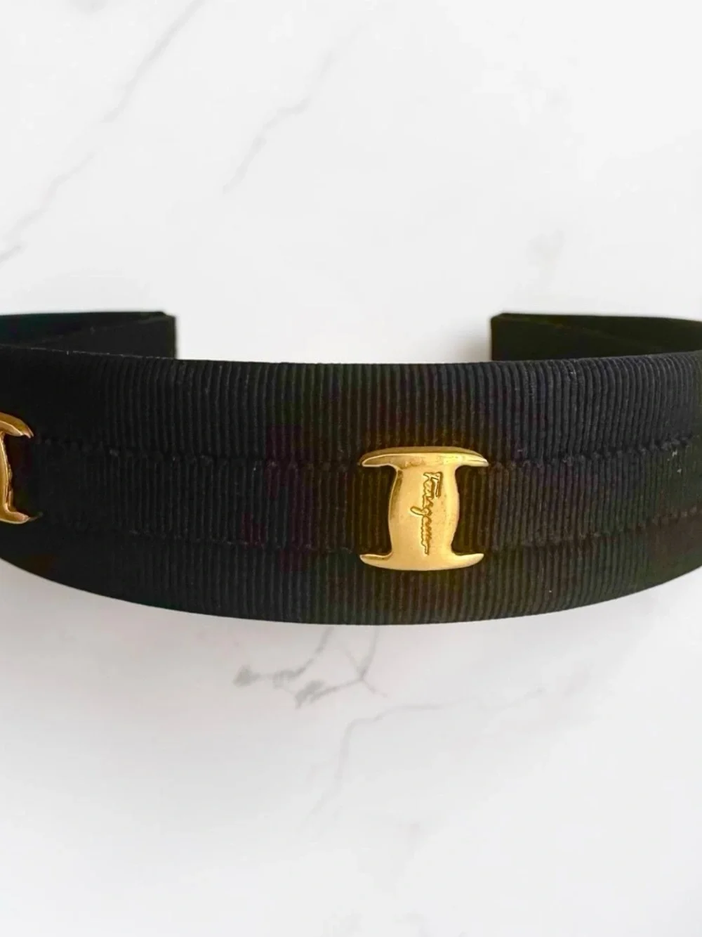 Ferragamo Black Headband Vara